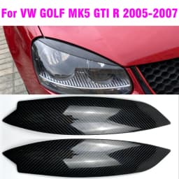 Gloss Black Headlights Modified Light Eyebrow Front Light Eeyebrow Trim Strip For VW Golf 5 GTI 2005 2006 2007