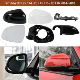 For BMW X3 F25 X4 F26 X5 F15 X6 F16 2014 2015 2016 2017 2018 Side Mirror Frame Lower Bottom Cover Cap Rearview Mirror Lens Glass
