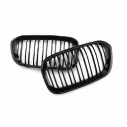 2015-2017 Racing Grille For BMW F20 F21 120i LCI 1 Series 2015 2016 2017 Glossy Black Front Kidney Grill Grille 2 Slat