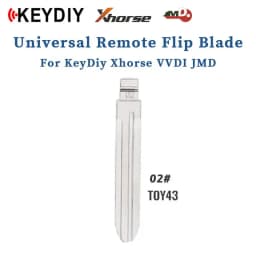 10PCS Universal Car Key Blade TOY43 02# KD Flip Remote Blank for KD KEYDIY Xhorse for Toyota Camry Corolla Hilux RAV4