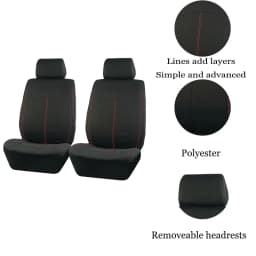 AUTOKING 4pcs/9pcs Universal Polyester Car Seat Cover Set Car Accessories Interior Fit For Most Car, Truck, SUV, or Van