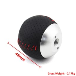 JDM Mu Gen RR 5/6 Speed Leather Gear Shift Knob for HONDA CRZ Type R Civic FA5 FG2 SI BLACK & SILVER
