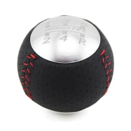 JDM Mu Gen RR 5/6 Speed Leather Gear Shift Knob for HONDA CRZ Type R Civic FA5 FG2 SI BLACK & SILVER