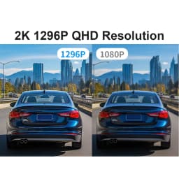KAWA Dash Cam D5 2K Voice Control 24H Parking Guard 360° Rotation WiFi Monitor WDR G-Sensor Emergency Recording Supercapacitor