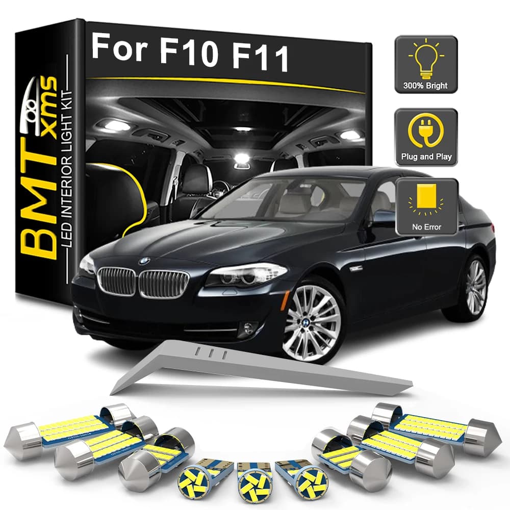 BMTxms 20Pcs For BMW 5 Series M5 F10 F11 Sedan Touring 2010 2011 2012 2013 2014 2015 2016 Canbus LED Interior Light Car Lamp