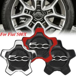 4Pcs Hubcap Cupping For Fiat 500x Silver/Black/Red 735626312 735626311 Wheels Centre Hub Caps Set Dust Cover Wheel Hub 16 inch
