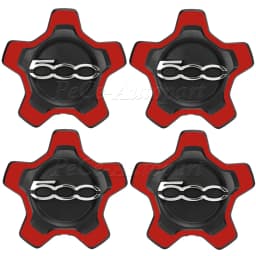 4Pcs Hubcap Cupping For Fiat 500x Silver/Black/Red 735626312 735626311 Wheels Centre Hub Caps Set Dust Cover Wheel Hub 16 inch
