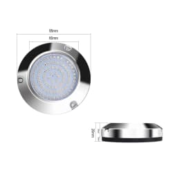 4PCS Underwater Marine Light Subnautica Boat Lighting Sailing Boat Speedboat 90LED 12v 24v 60W Stainless Steel Transom Light