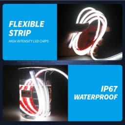120cm 150cm 180cm 200cm 220cm Car Hood Light Strip Daytime Running Flexible LED Auto Decorative Atmosphere Ambient Lamps DRL 12V