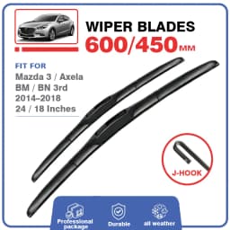 Car Front Windscreen Wiper Blades For Mazda 3 Mazda3 BM BN 2013 2014 2015 2016 2017 2018 Axela Brushes U J Hook Auto Accessories