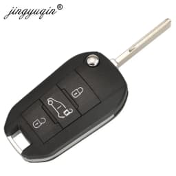 Jingyuqin 433MHz 4A HITAG AES Chip Flip Remote Van Car Flip Key For Peugeot Expert 308 3008 2016+ Citroen C4 Cactus 2014+ HU83