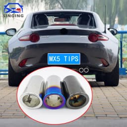 For Mazda MX5 MX-5 Miata 2015-2023 Stainless Steel Car Exhaust Muffler End Pipe Tip Tailpipe Decoration Accessories