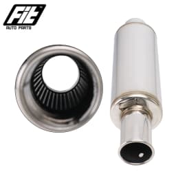 Exhaust Muffler Pipe Car Resonator 63mm Race Spoon Plate Muffler Universal Fast Shipping