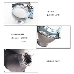 Q5 3 Inch H7 LED Lens D2S D2H Xenon Projector Headlight Lenses For Hella 3R G5 LED HID Halogen Car Lights Car Accessories DIY