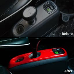 Gear Shift Panel Decoration Shell Protective Cover Car Stickers For Mercedes Smart 451 Fortwo Interior Accessories Modify