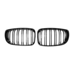 For BMW E81 E87 E82 E88 128I 130I 135I Car Front Bumper Kidney Grille Racing Grills Grilles Gloss Black Dual Slats Grill 07-11