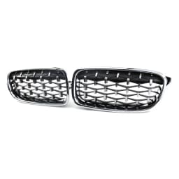 Diamond Front Bumper Kidney Grill Double Slat Racing Sport Grille for BMW 3 series F30 F31 F35 2011-19 Car Accessories