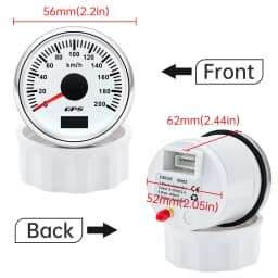 52MM Digital GPS Speedometer Gauge+Antenna Odometer 7 Color Backlight Universal for 12V 24V Car Boat Marine Motorcycle Yacht