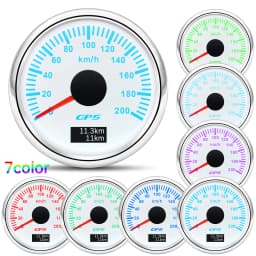 52MM Digital GPS Speedometer Gauge+Antenna Odometer 7 Color Backlight Universal for 12V 24V Car Boat Marine Motorcycle Yacht