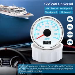 52MM Digital GPS Speedometer Gauge+Antenna Odometer 7 Color Backlight Universal for 12V 24V Car Boat Marine Motorcycle Yacht