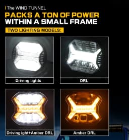 Superbright Offroad Spot Work Light 12v 24v LED Light Bar 6000K Drl White & Amber Light for Car SUV 4x4 Boat ATV LED Headlights