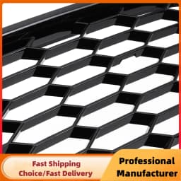 Front Fog Light Racing Grille For Audi A5 S-Line S5 B8 RS5 2008-2012 Honeycomb Mesh Fog Lamp Cover Sport Grille