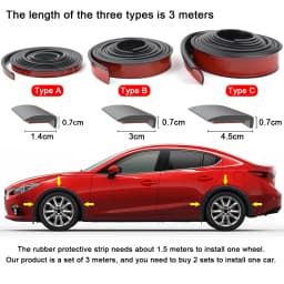 Car Fender Flares Wheel Arch Guard Trim Moulding Strip Eyebrow Lip Anti Scratch Mudflaps Universal Rubber Seal Protector Styling
