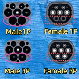 3.6KW 7.2 11 22KW Male Type 2 EVSE Female Gun EV Charger Car Plug IEC 62196 Convertor 16A 32A Electric Vehicle Charging Station