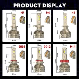 Bullvision H7 LED Canbus Headlight Super HB4 H11 H4 H1 9012 HB3 9005 9006 H8 Lights Plug-N-Play Bulbs 300W 6000K Auto Fog Lamp