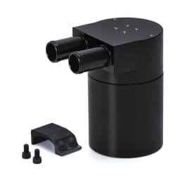 Baffled Billet Aluminum Oil Catch Tank/Can Round Can Reservoir Turbo Oil Catch can/ Can Catch for BMW/VW/AUDI 19MM Barb VR-TK60