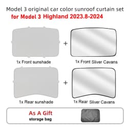 Sun Shade For Tesla Model 3 Highland 2019-2026 Side Window Privacy Sunshade Skylight Blind Sunroof Shading Net Front Windshield