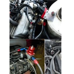 Adjustable FPR AN6 Fitting EFI Fuel Pressure Regulator For 7MGTE MKIII with Hose Line Fittings Oil 100psi Gauge Universal