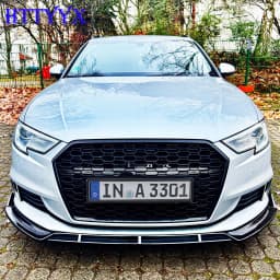 For Audi A3 8V QUATTRO Standard 2017 2018 2019 2020 Gloss Black Car Front Bumper Splitter Lip Diffuser Body Kit Spoiler Guard