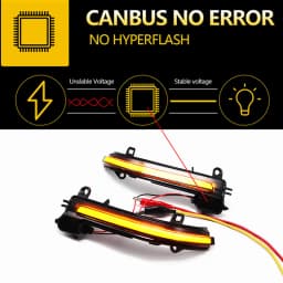 For BMW F20 F21 F22 F23 F30 F31 F32 F33 F34 X1 E84 F36 i3 i3S F87 M2 1 2 3 4 Series Dynamic Blinker Turn Signal LED Mirror Light