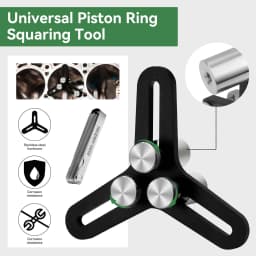7075 Billet Aluminum Engine Piston Ring Squaring Tool Compatible for 2" to 5" Bore And Gap with 32 Blades Feeler Gauge Gap Measu