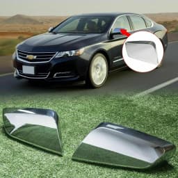 2pcs For 2014-2020 Chevy Impala Chrome Triple Mirror Covers Clip On Mirror Cover Clip Decoration Adhesive Style