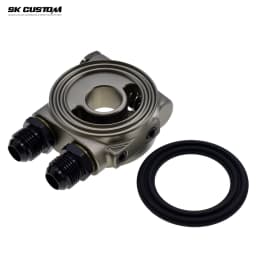 Car Modification Universal OIL COOLER FILTER SANDWICH PLATE THERMOSTAT ADAPTOR M20 X 1.5 3/4-16 UNF AN8/AN10 NPT1/8 Sensor Port