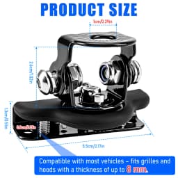 2PCS LED Work Light Mounting Bracket Universal Hood Led Light Bar Mount Bracket Foglight Lamp Holder for Off Road Jeep Truck SUV