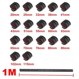 1m Universal Car Hood Air Intake Pipe Air Ducting Hose Tube Cold Heat Resistant Temperature Resistance Flexible Pipe ID:20-115mm