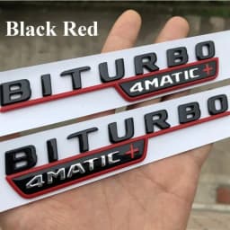 3D Car Fender BITURBO 4MATIC Badge Emblem Sticker For Mercedes C43 AMG W205 W204 E43 W213 W212 GLC43 GLE43 W166 W167 Accessories