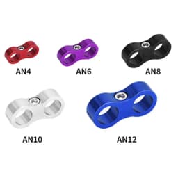 10Pcs Universal Aluminum AN4 AN6 AN8 AN10 AN12 Car Billet Oil Fuel Water Hose Tube Seprator Divider Clamp Line Separator Bracket