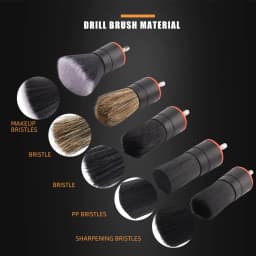 SPTA 5PCS Mix Bristle Detail Brush Attachment Set Power Scrubber Cleaning Kit for Cordless Drill