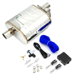 51mm 63mm 76mm Exhaust Muffler With Dump Valve Stainless Steel Electric Exhaust Cutout Remote Control Set Universal