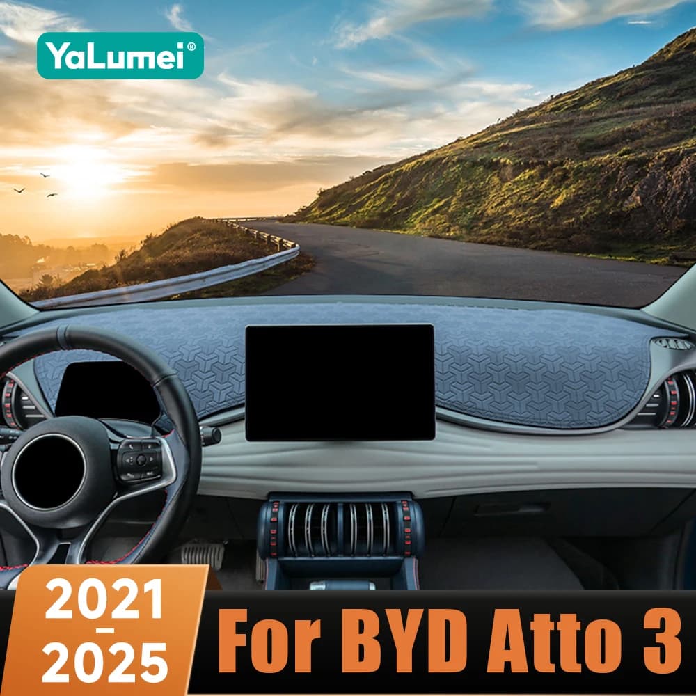For BYD Atto 3 Atto3 2022 2023 2024 EV Yuan Plus Car Dashboard Cover Avoid Light Pad Sun Shade Case Anti-UV Carpets Non-Slip Mat