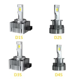 AUXITO 2Pcs Turbo D1S LED Headlight Bulbs D2S D4S D3S LED Headlamps 6000K White 30000LM 120W Car Head Lamp Replacement Bulbs