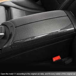 4Pcs Carbon Fiber Car Center Armrest Box Panel Switch Button Cover Interior Accessories For Mercedes Benz E GLC C class W205