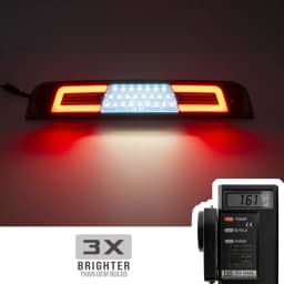 Smoked For 2019-2025 RAM 1500 Led High Mount Third 3rd Brake Light White Cargo Roof Marker Reverse Lamp Replacement CHMSL