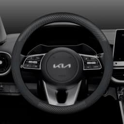 For Kia K5 Sportage Picanto Xceed Rio Cerato Soul Carens Seltos Carbon fiber Suede Car Steering Wheel Cover Auto Accessories