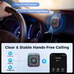 Joyroom Bluetooth 6.0 Wireless Receiver Car Adapter Enhanced Dual Mics ENC Noise Cancellation 3.5mm AUX Car Bluetooth Receiver