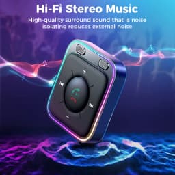 Joyroom Bluetooth 6.0 Wireless Receiver Car Adapter Enhanced Dual Mics ENC Noise Cancellation 3.5mm AUX Car Bluetooth Receiver
